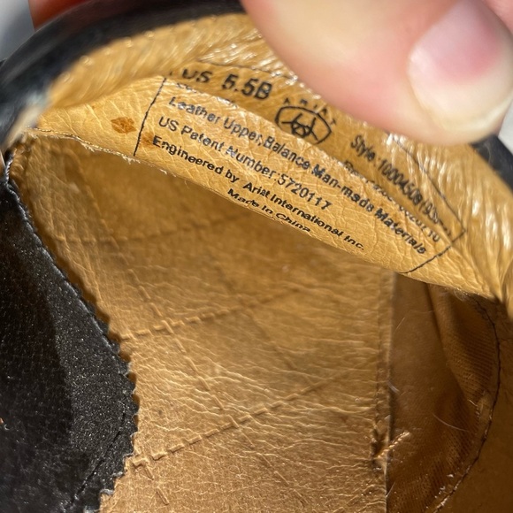 Ariat Clogs Women’s 5.5B Leather Upper Black Slip On Shoes Round Toe Clogs - Picture 10 of 10